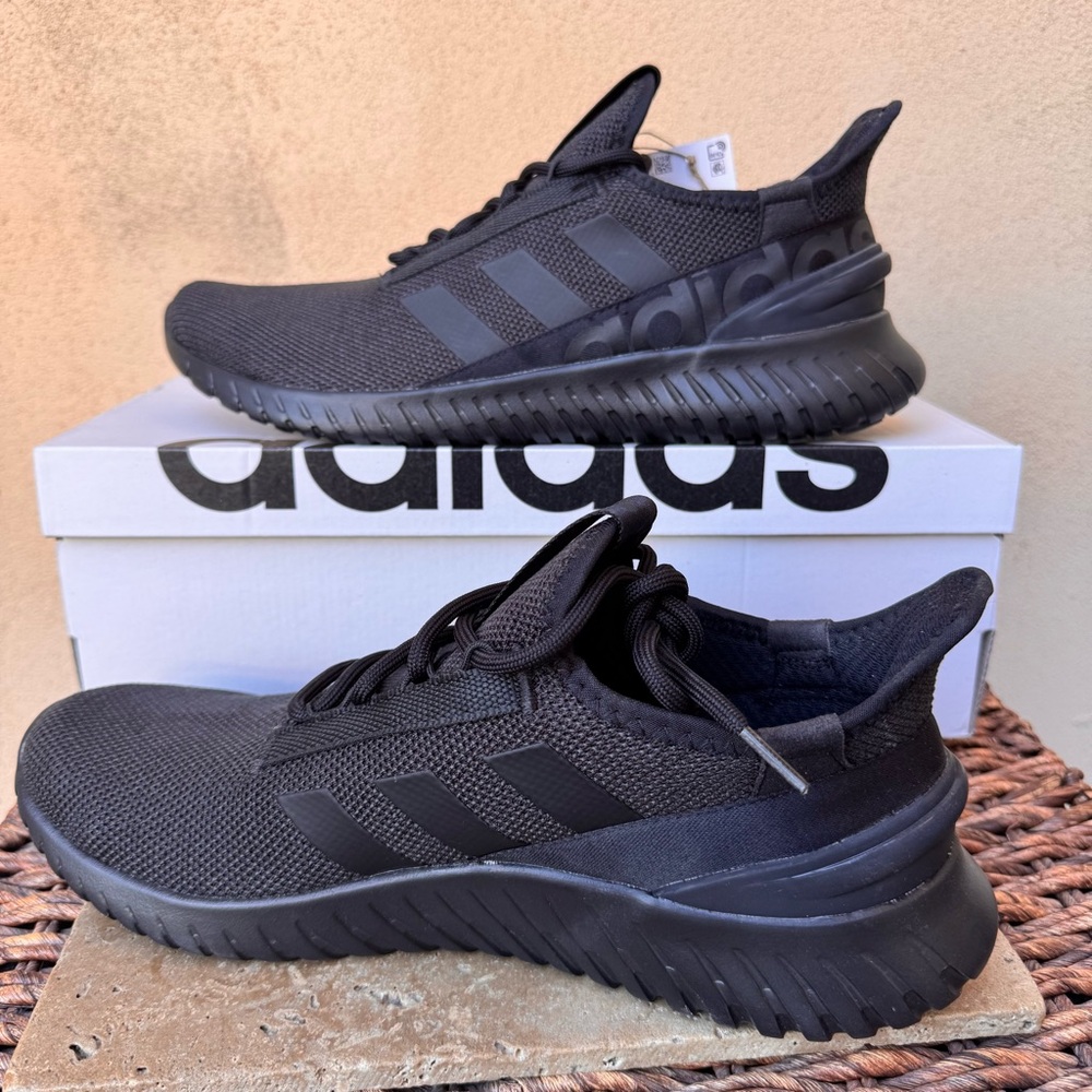 Adidas Kaptir 2.0 NWT Mens Black Running Shoes Size 11.5 - Picture 2 of 15